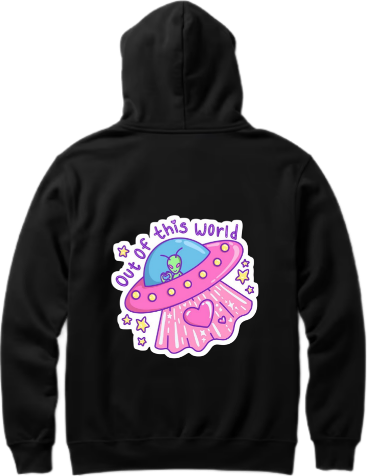 aliens Oversize Hoodie Back Black 4