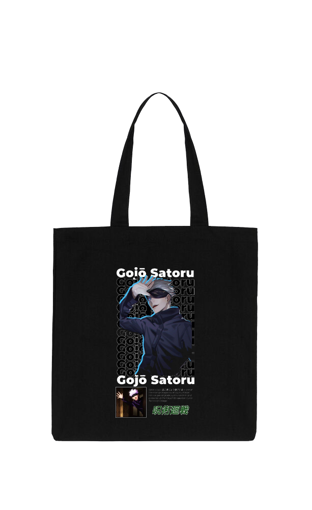 jujutsu kaisen GOJO tote bag Black 4