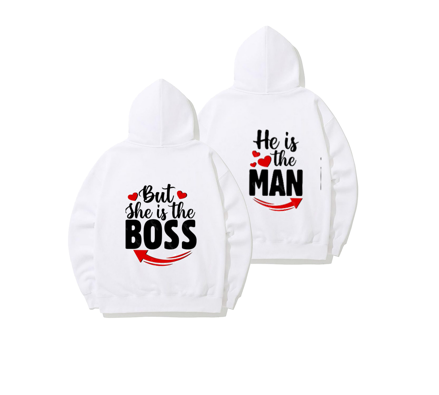 VaIentine coupIe Oversize Hoodie Cables White Back 4