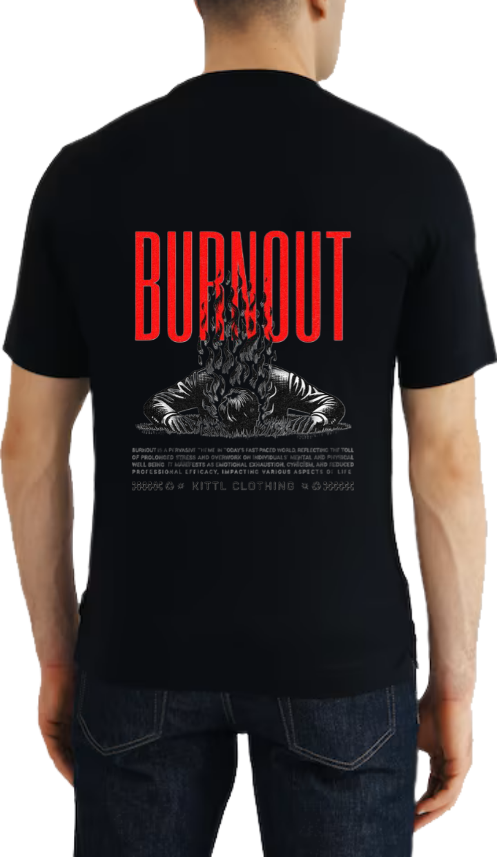 BURNOUT t- shirt One Size Black Back 4