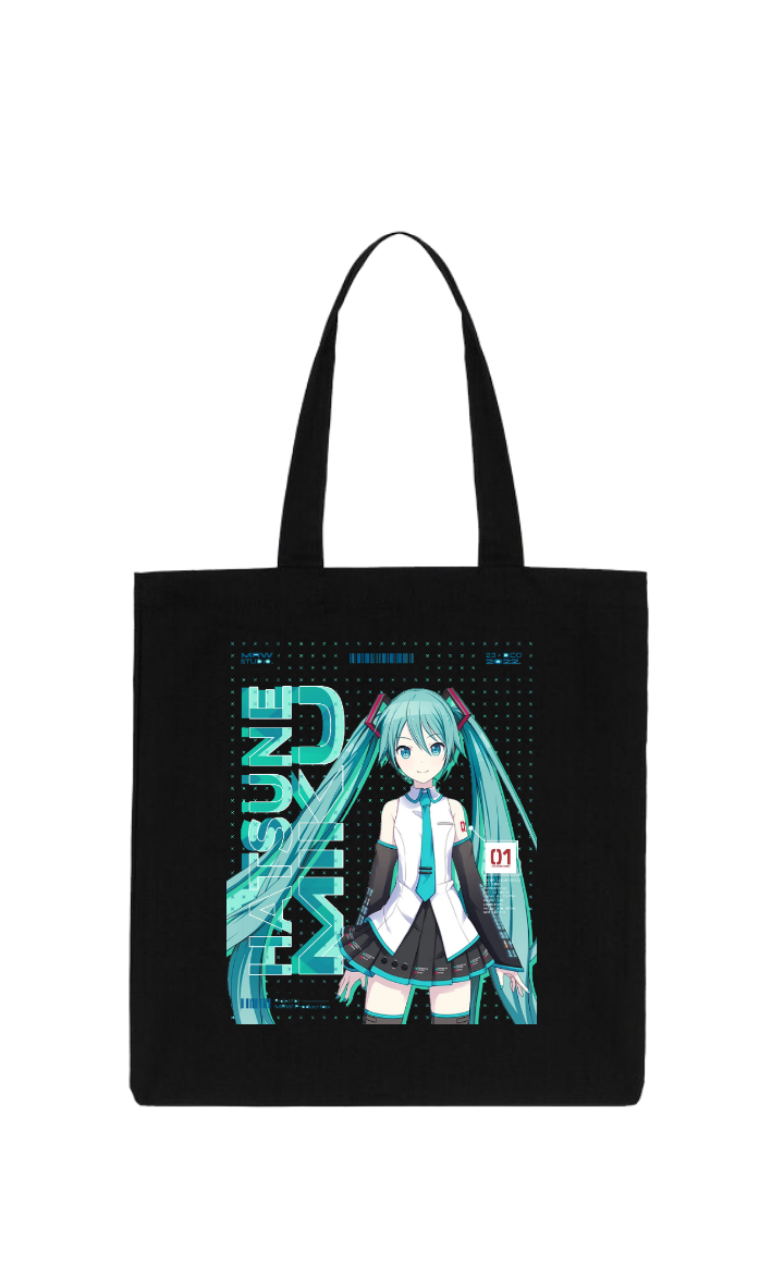 Hatsune Miku tote bag Black 4