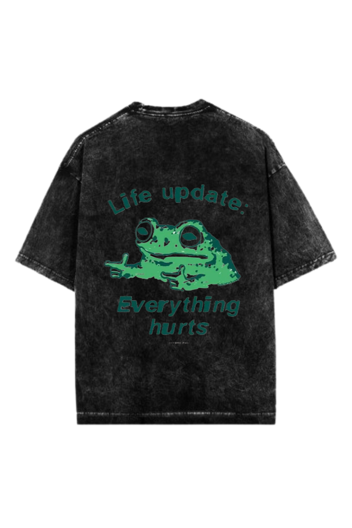 frog t- shirt Washed Back 4