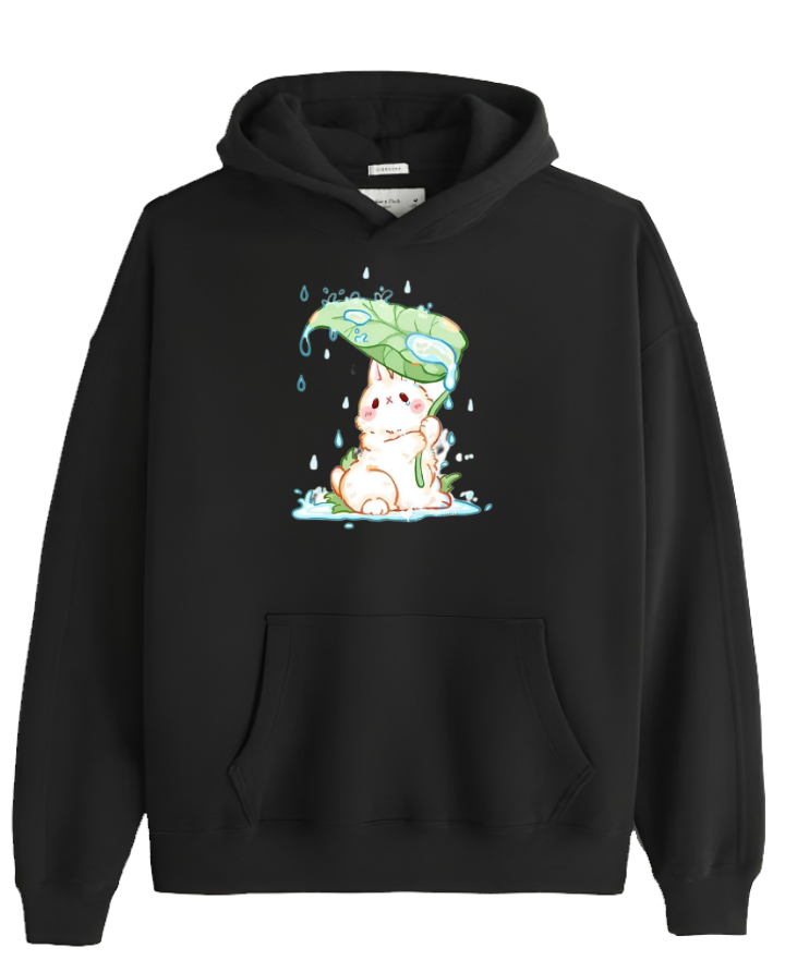 bunny Oversize Hoodie Black 4