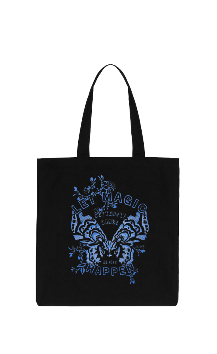 butterflies tote bag Black 4
