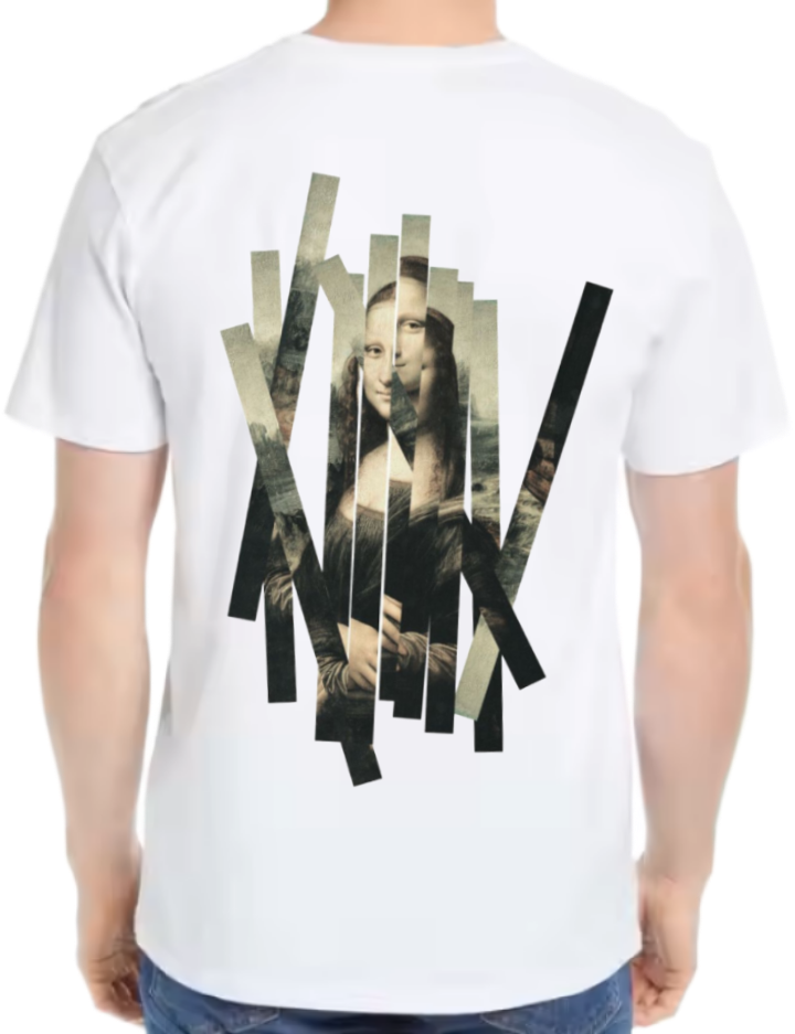 موناليزا t- shirt One Size White back 4