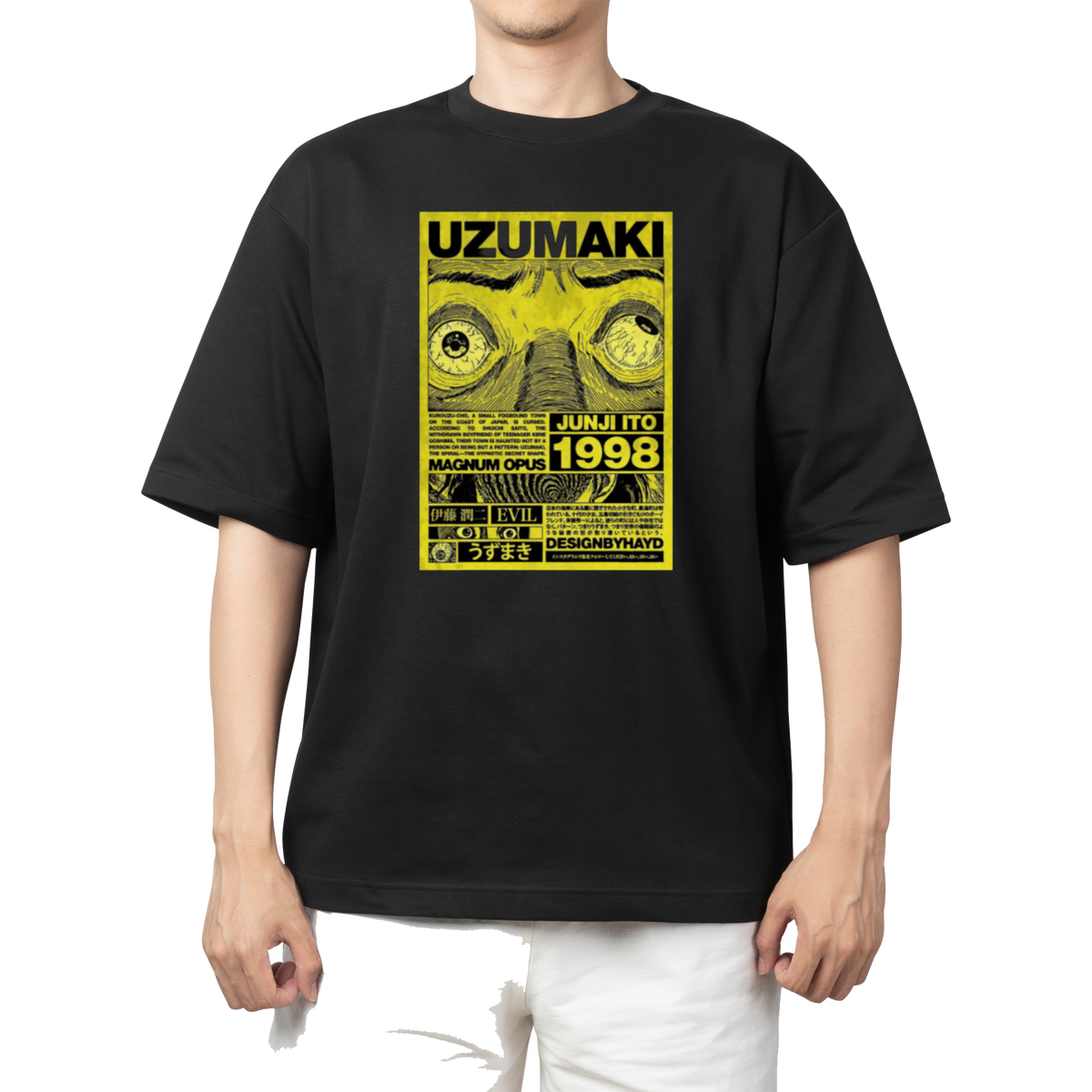 Tomie Kawakami t- shirt Over Size Black 4