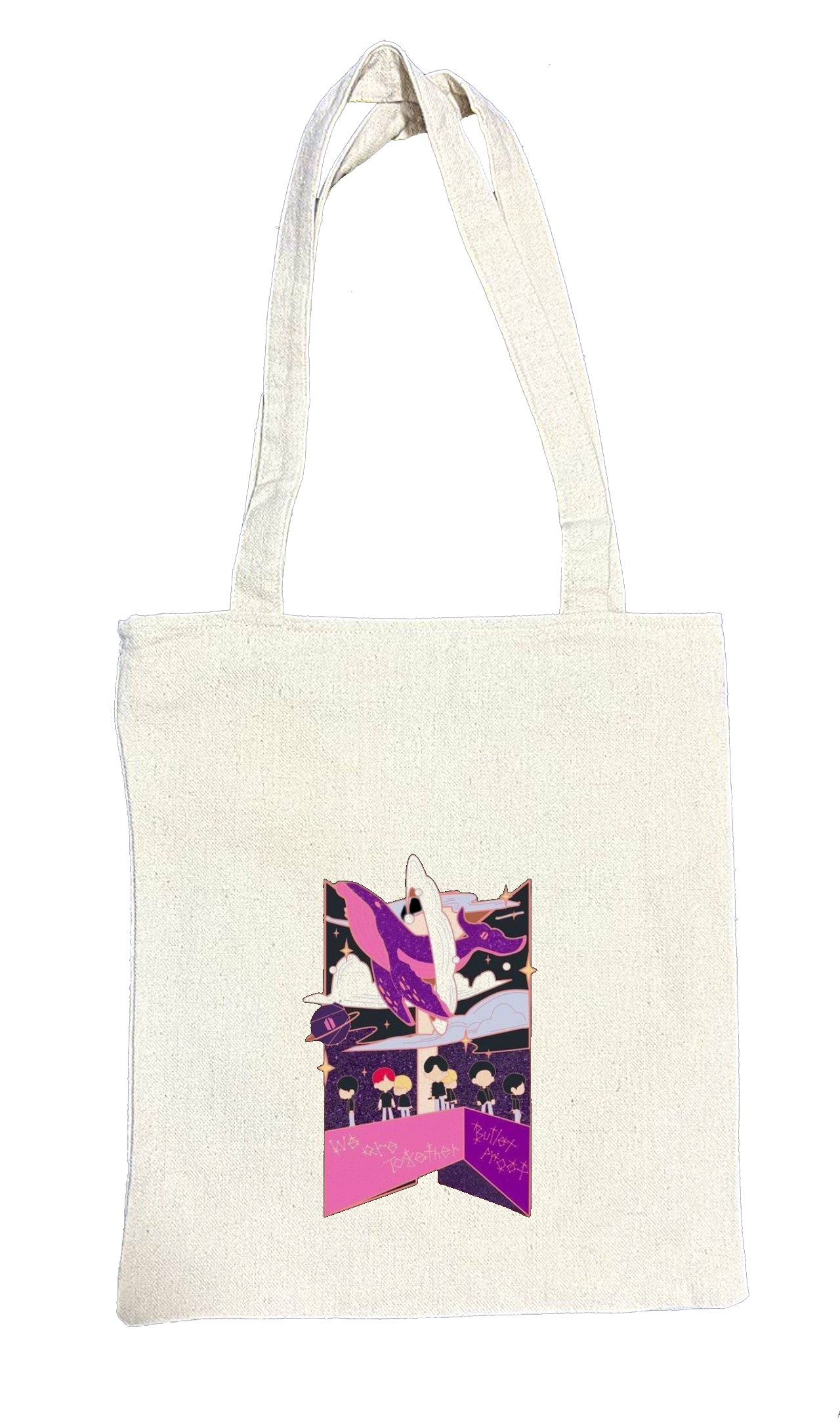 BTS tote bag beige 4