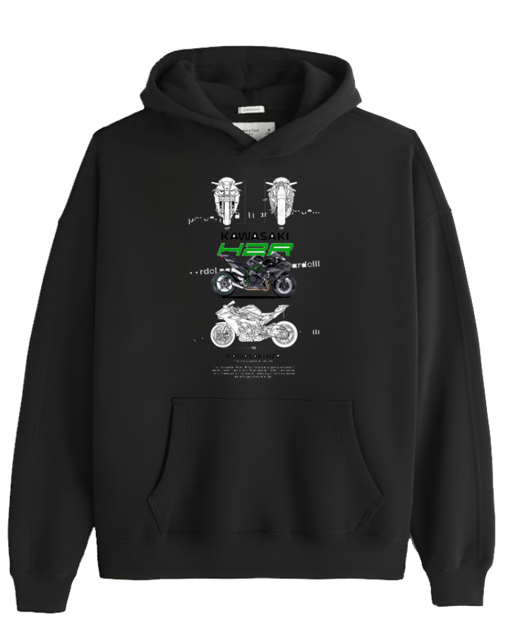 MOTOR CYCLE One Size hoodie Black 4