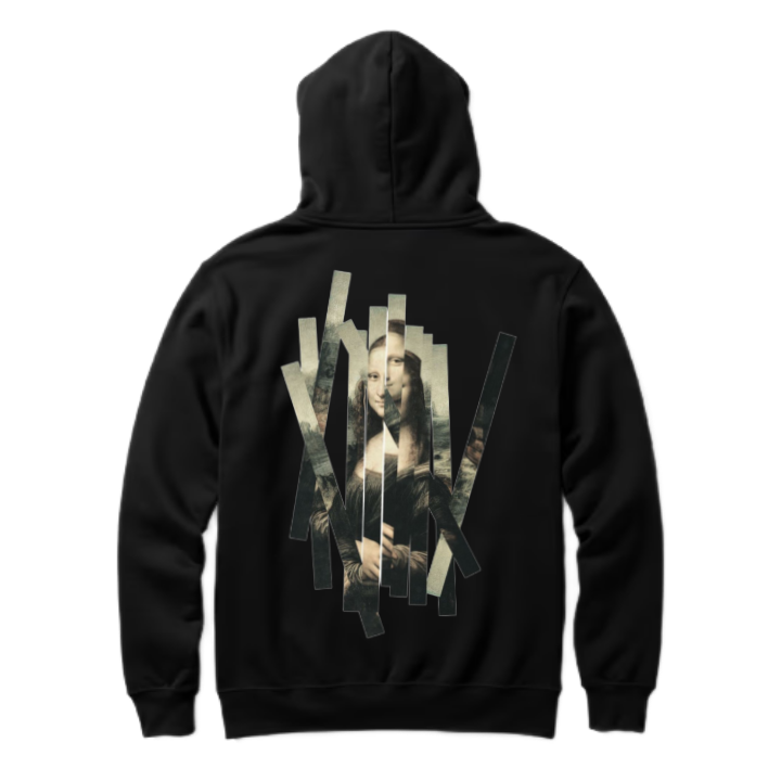 موناليزا One Size hoodie Black Back 4