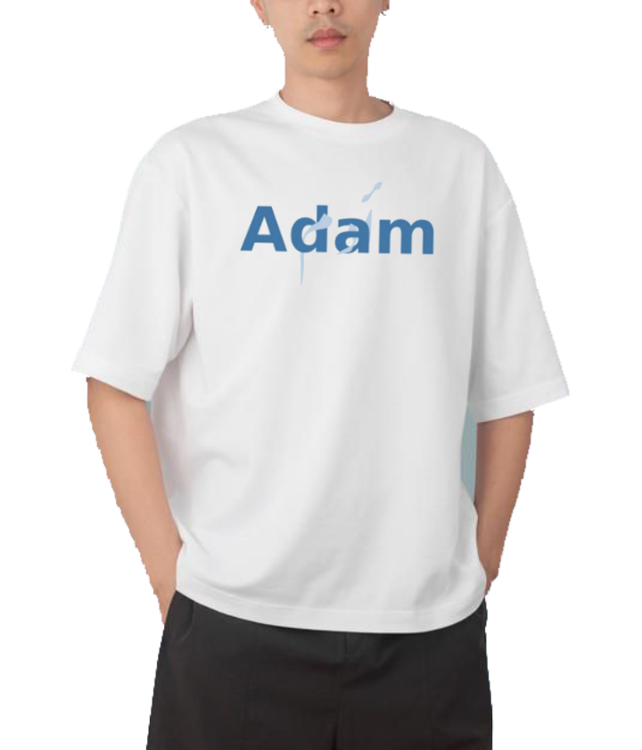 names t- shirt One Size White Adam 4