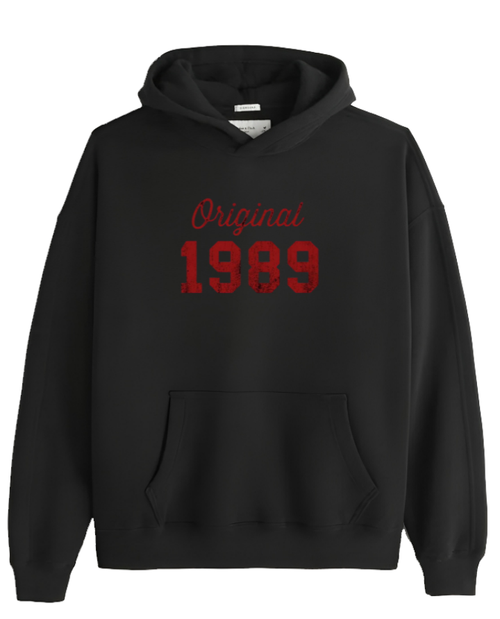 age Oversize Hoodie Black 1989