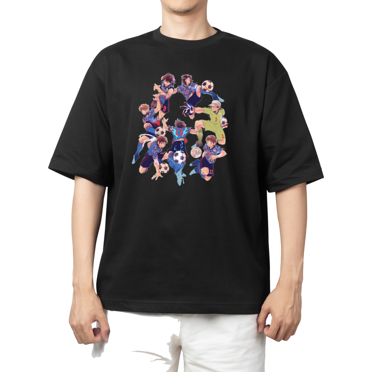 Captain Tsubasa t- shirt Over Size Black 4