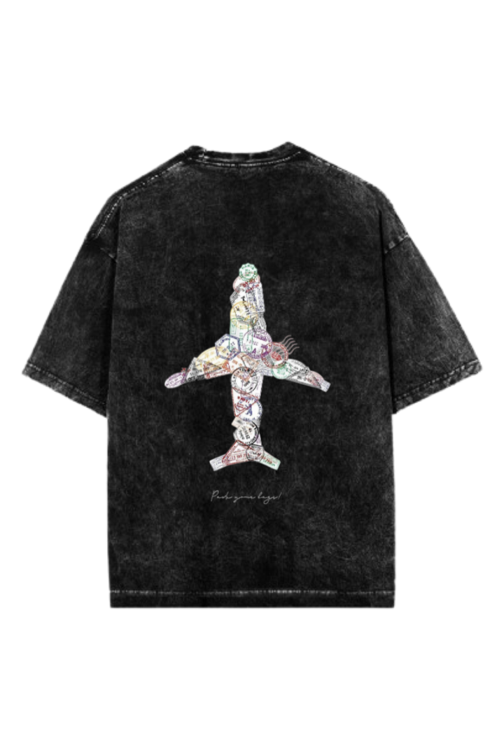 travel travellar One Size t- shirt Washed Back 4