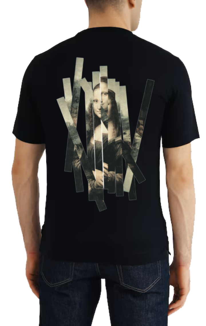 موناليزا t- shirt One Size Black back 4
