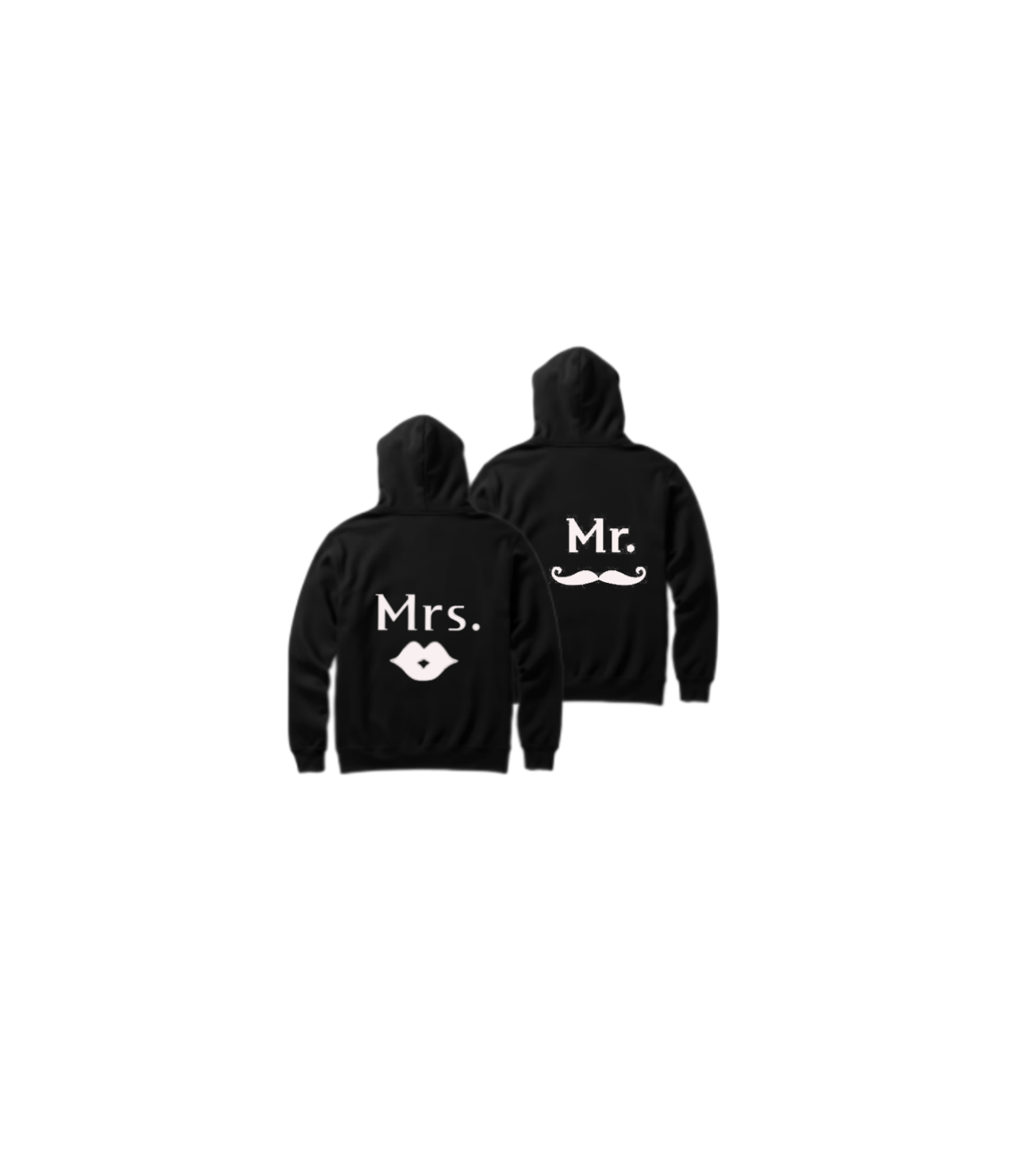 VaIentine coupIe Oversize Hoodie Cables Black Back 4