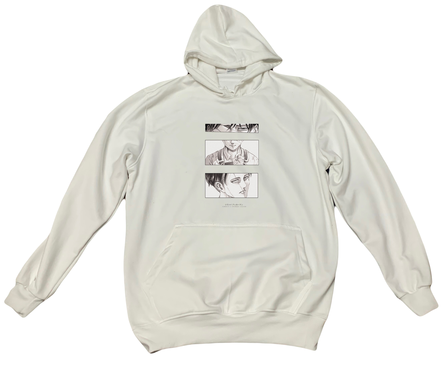 Anime Attack on titan shingeki no kyojin eren levi mikasa Aot White Oversize HOODIE 4