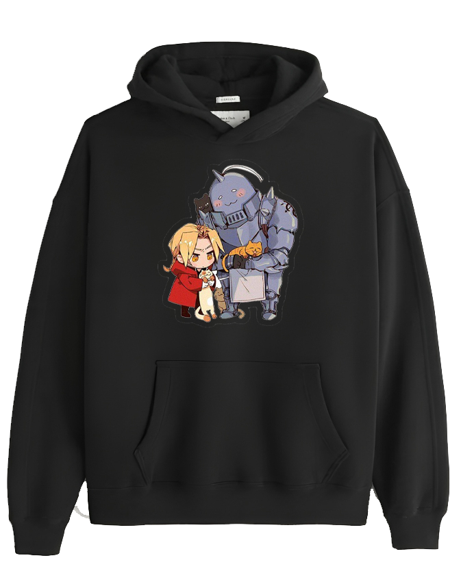 full metal alchamest One Size hoodie Black 4