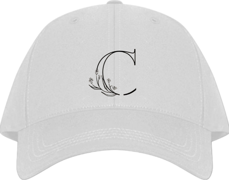 vector letter Baseball cap white C 4