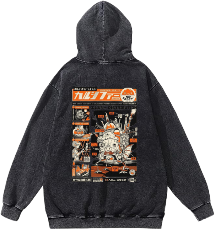 DISTRIBUTION Over Size hoodie Washed Back 87
