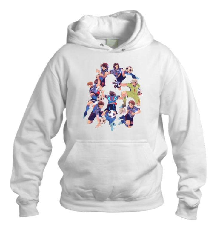 Captain Tsubasa Over Size hoodie White 4