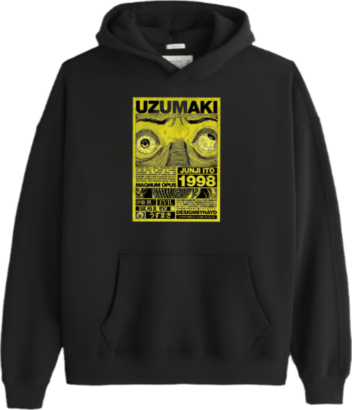 Tomie Kawakami Over Size hoodie Black 4