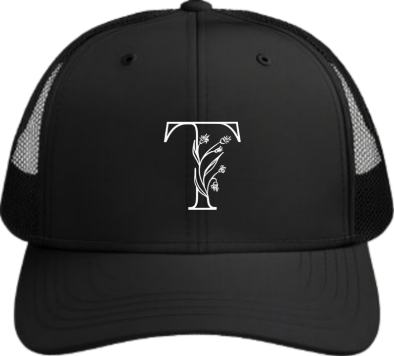 vector letter Baseball cap Black T 4