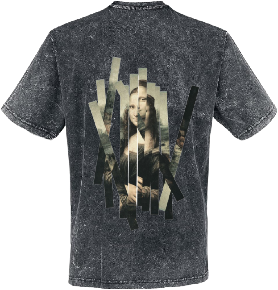 موناليزا t- shirt One Size Washed Back 4