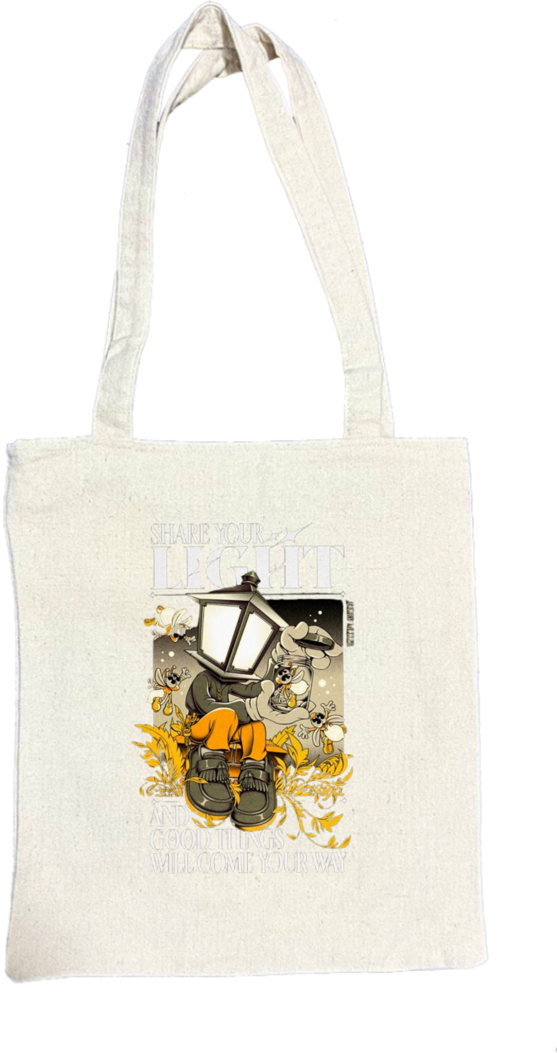 aliens tote bag Beige 4