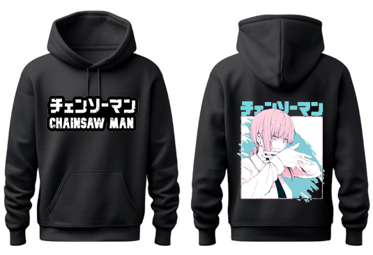 Chainsaw Man One Size hoodie Black Back 4