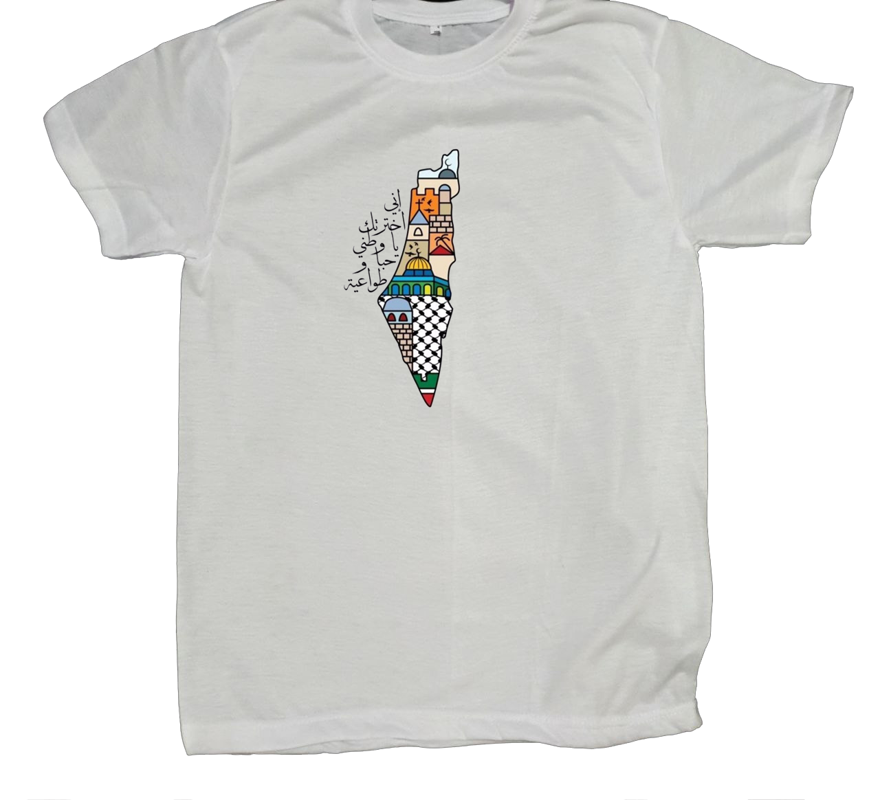 Palestine t- shirt fat White 4