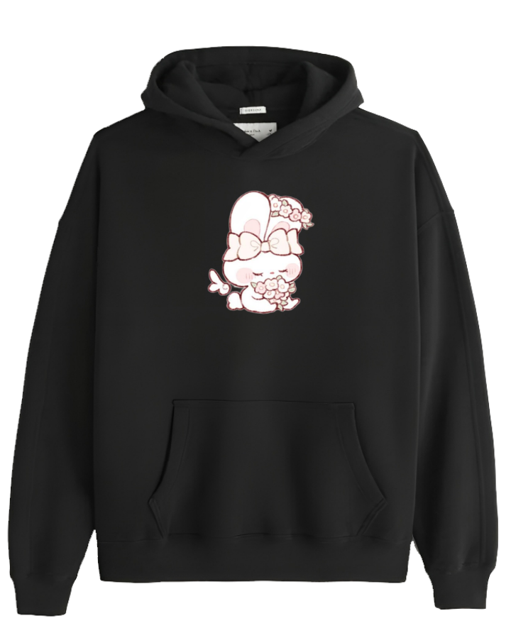 bunny Oversize Hoodie Black 50
