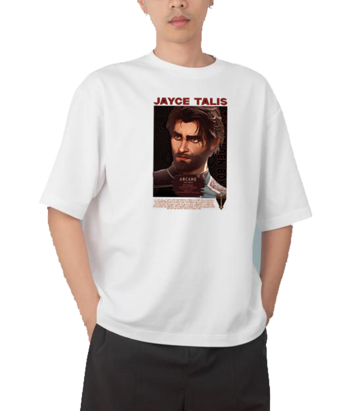 League of Legends Jayce Talis) t- shirt Over Size White 7