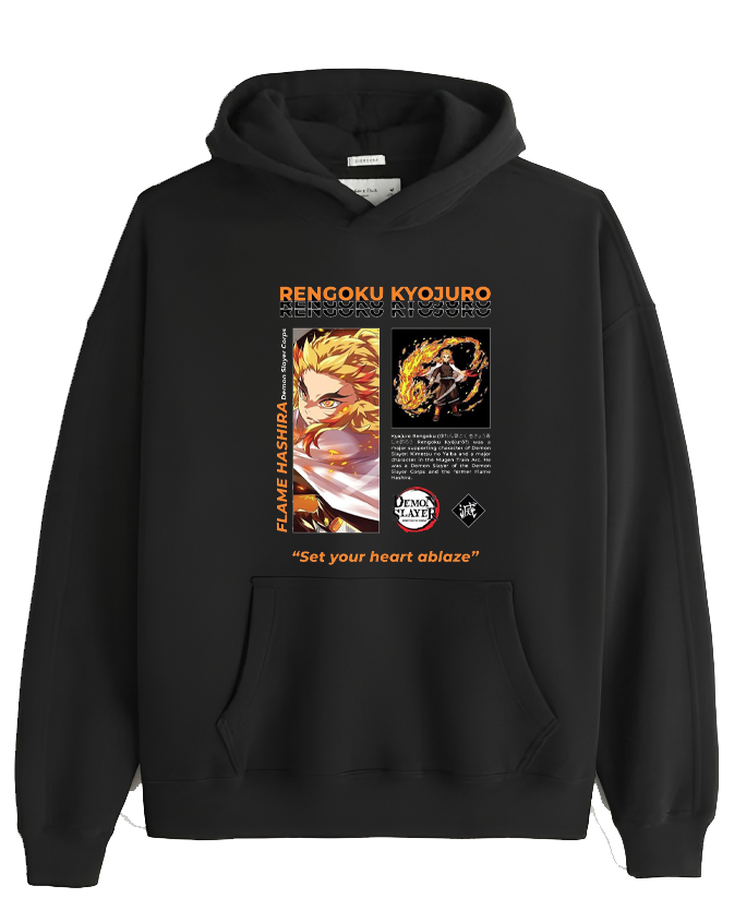 Anime Demon slayer nezuko tanjiro Oversize Hoodie Black 102