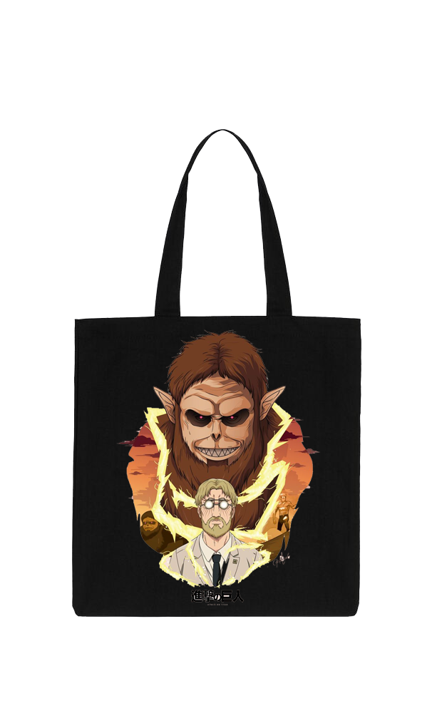 Anime Attack on titan shingeki no kyojin Aot Black tote bag 49