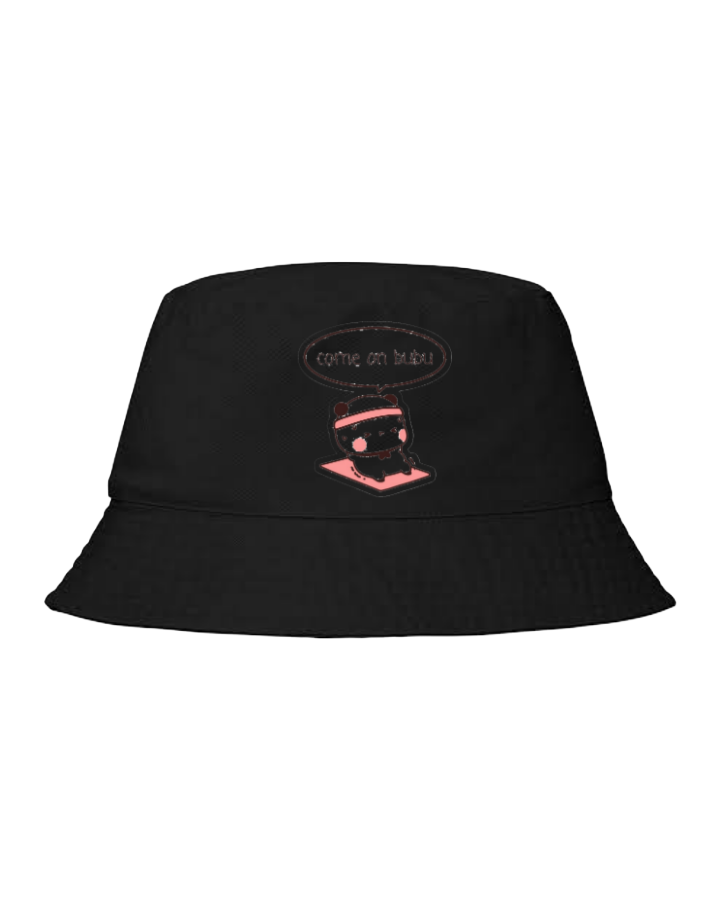 workout gym pilates Bucket hat Fishman hat cap Black 50