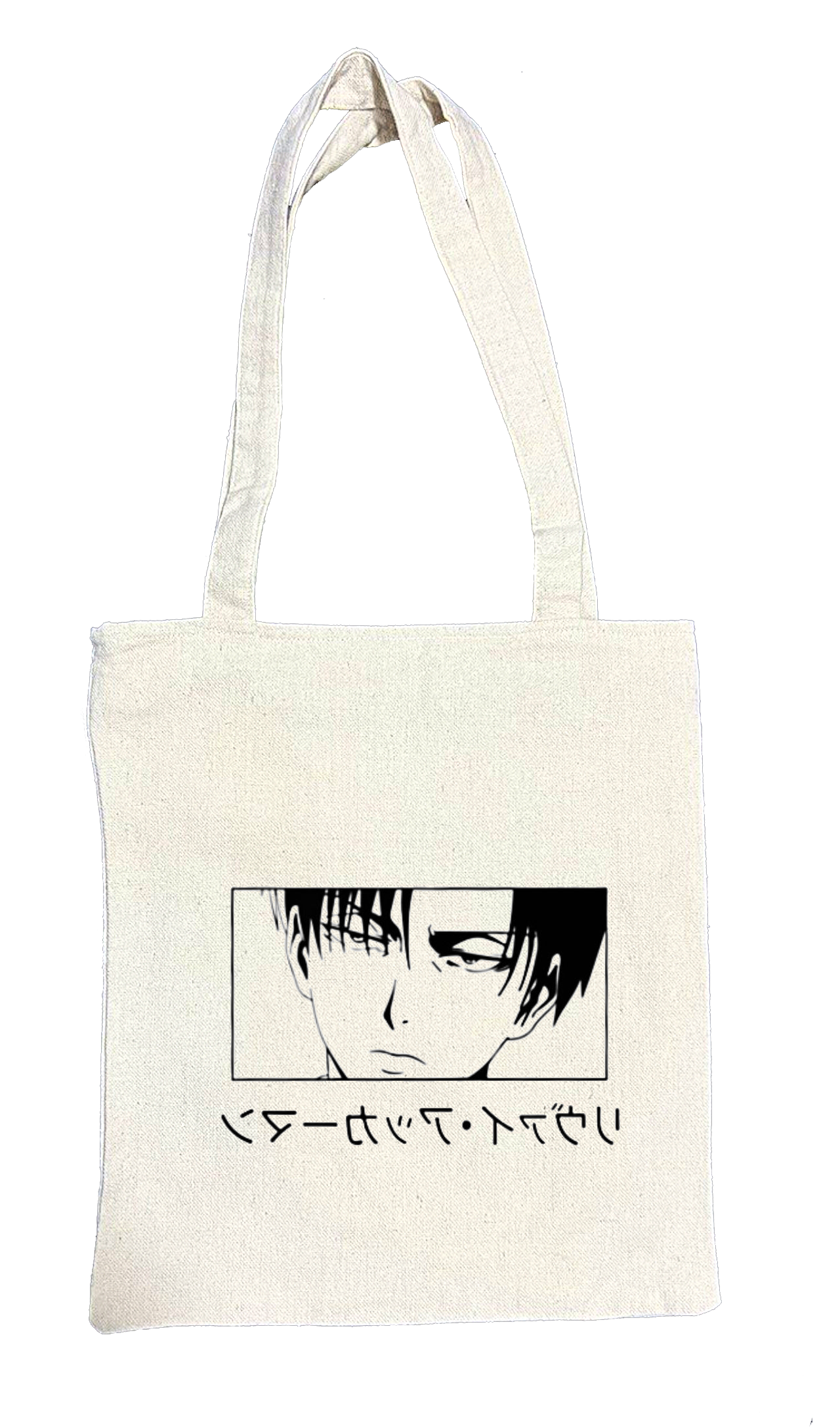 Anime Attack on titan shingeki no kyojin Aot biege tote bag 49