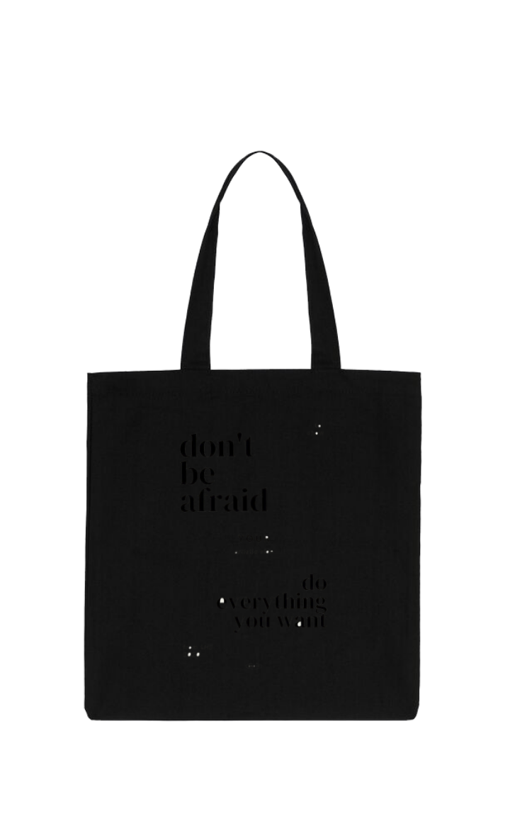 don't be afraid Tote bag Black 236