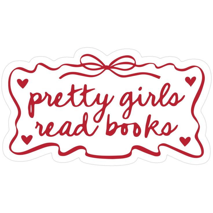 Sticker pretty girls read books 50