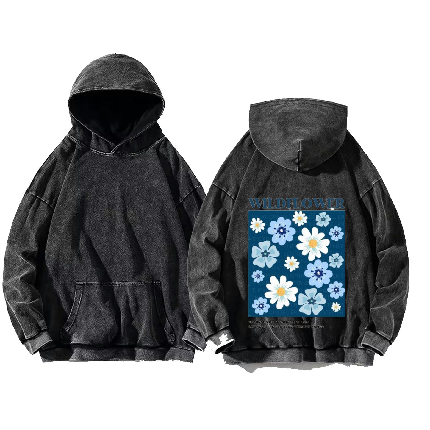 WILDFLOWER One Size hoodie Washed Back 51