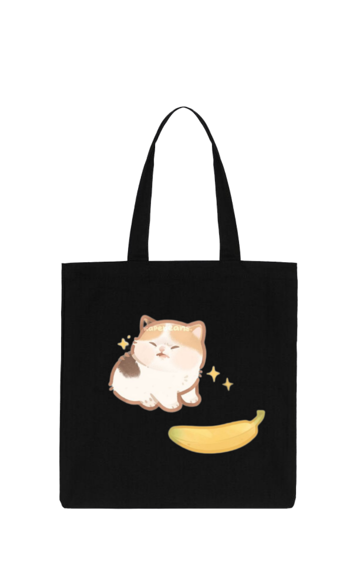 cat tote bag Black 51