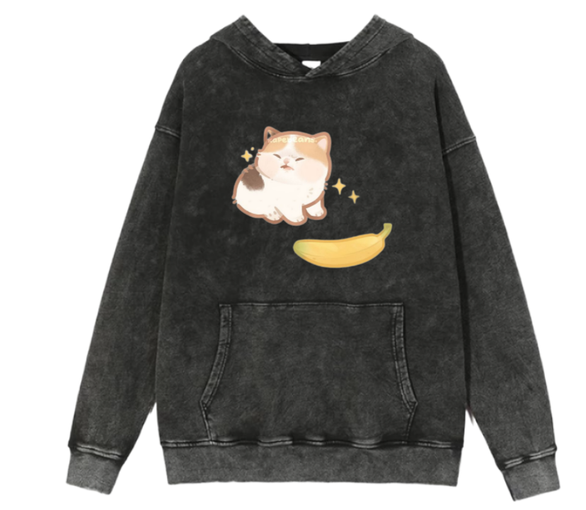 cat Oversize Hoodie Washed 51