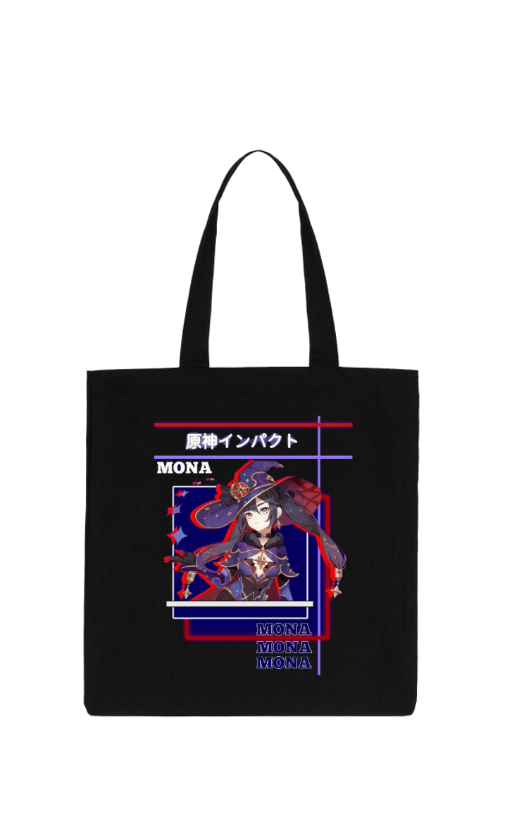 Genshin Impact Mona Megistus tote bag Black 51