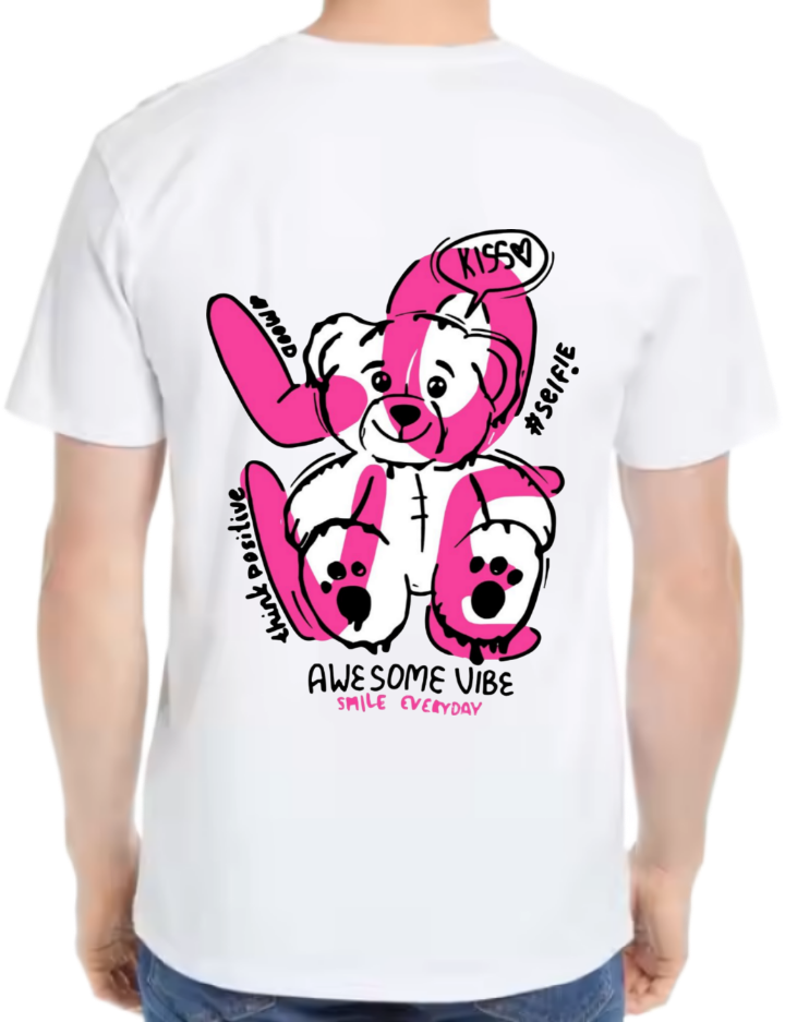 AWESOME VIBE t- shirt One Size White back 51