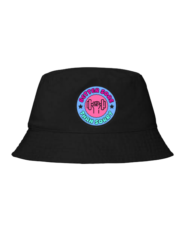 workout gym pilates Bucket hat Fishman hat cap Black 51