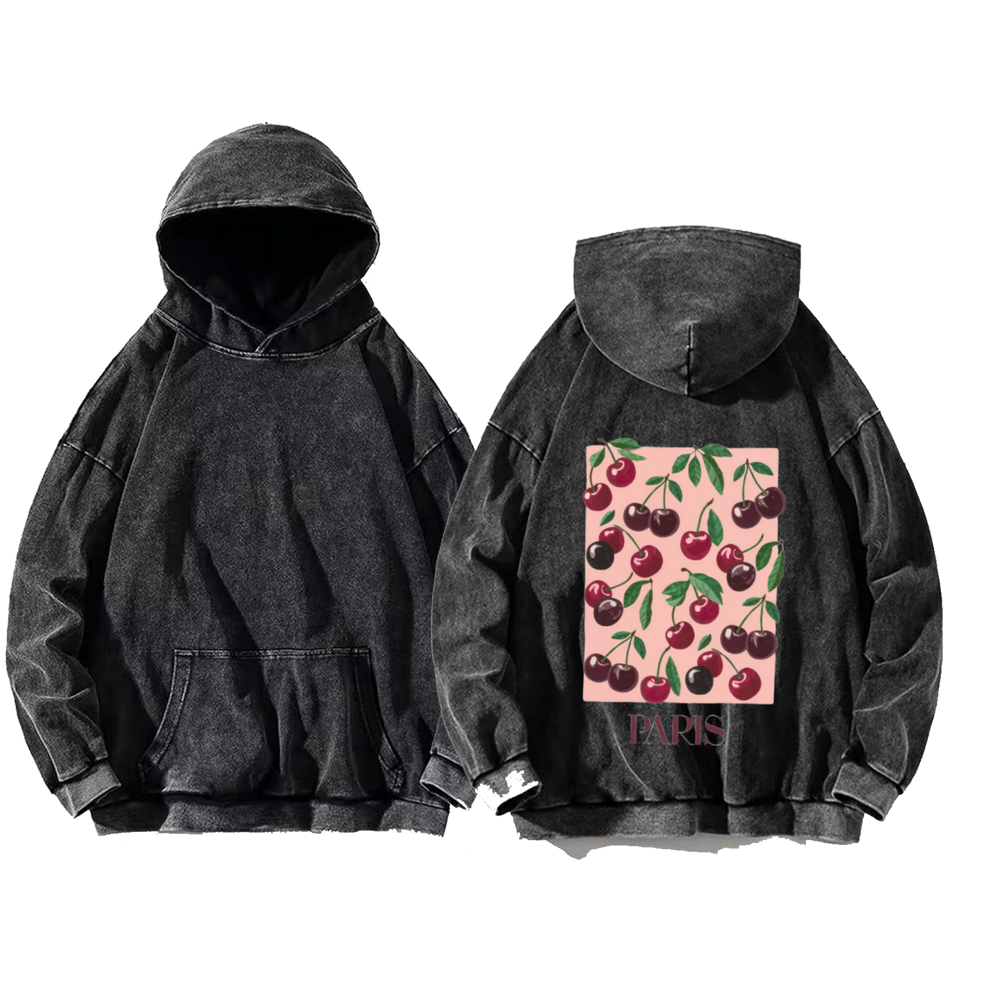 PARIS One Size hoodie Washed Back 52