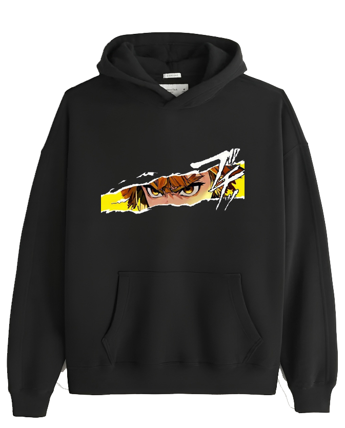 Anime Demon slayer nezuko tanjiro Oversize Hoodie Black 104