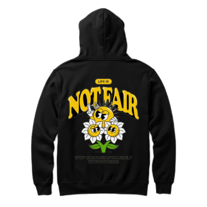 NOTFAIR One Size hoodie Black Back 52