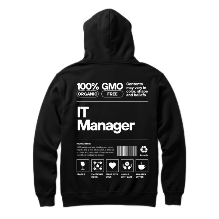 IT Manager Back text oversize hoodie back 53