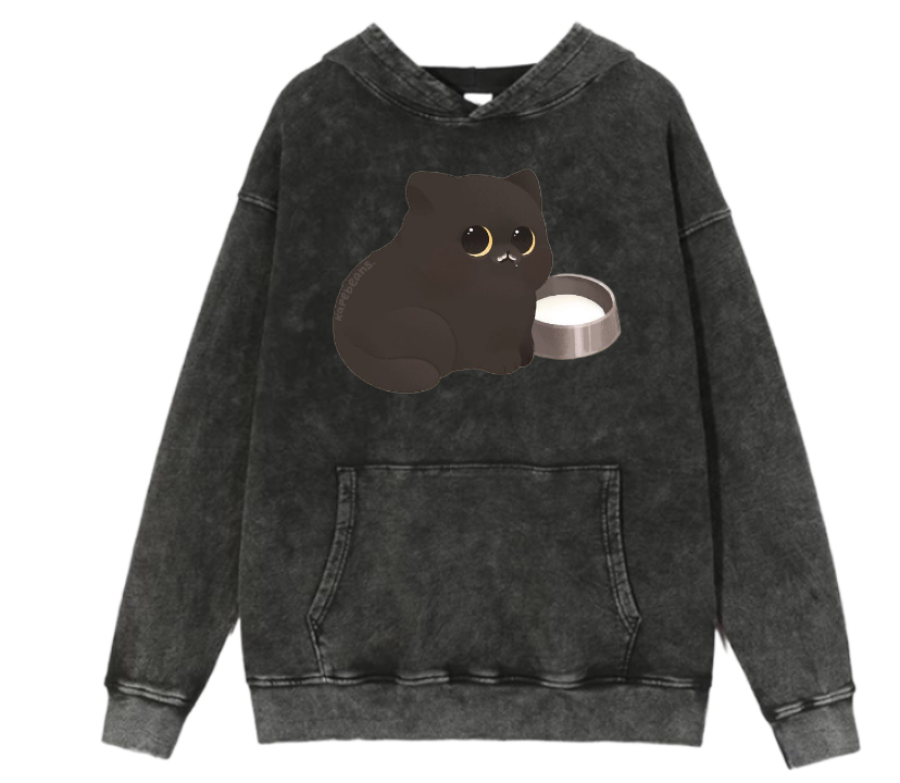 cat Oversize Hoodie Washed 53