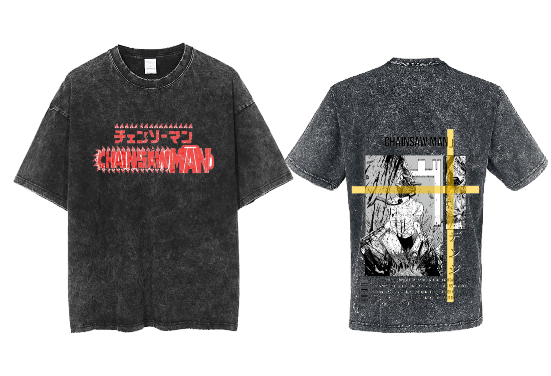 Chainsaw Man t- shirt One Size Washed Back 51